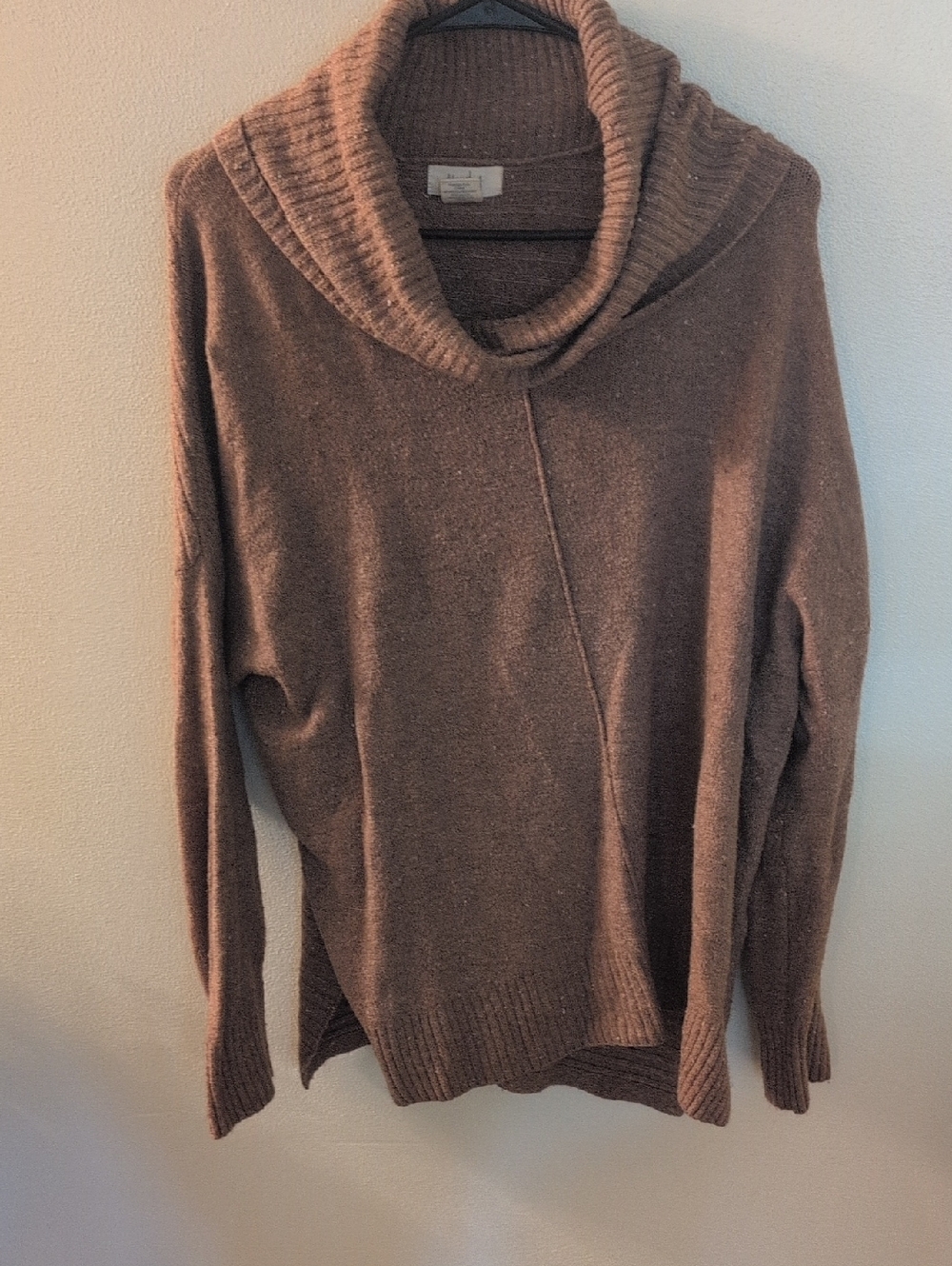 Cozy Brown/Orange Cowl Neck Women’s Sweater
